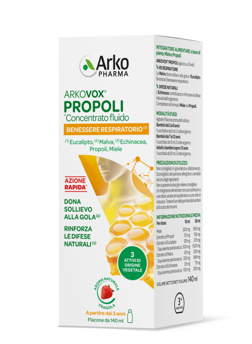 ARKOVOX PROPOLI CONCENTRATO FLUIDO 140 ML - farmacialombardia.it
