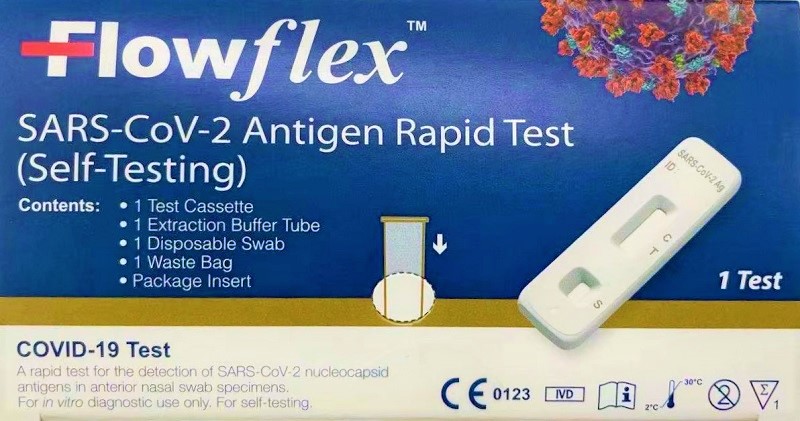 TEST ANTIGENICO RAPIDO COVID-19 FLOWFLEX AUTODIAGNOSTICO DETERMINAZIONE QUALITATIVA ANTIGENI SARS-COV-2 IN TAMPONI NASALI MEDIANTE IMMUNOCROMATOGRAFIA PROVETTA CON ALLUMINIO - farmacialombardia.it