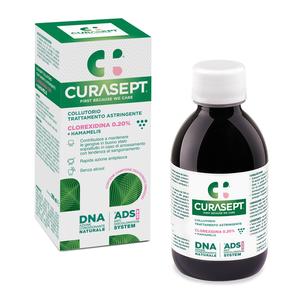 CURASEPT COLLUTORIO ADS DNA TRATTAMENTO ASTRINGENTE 200 ML + CAMPIONE OMAGGIO DENTIFRICIO ASTRINGENTE 6 ML - farmacialombardia.it