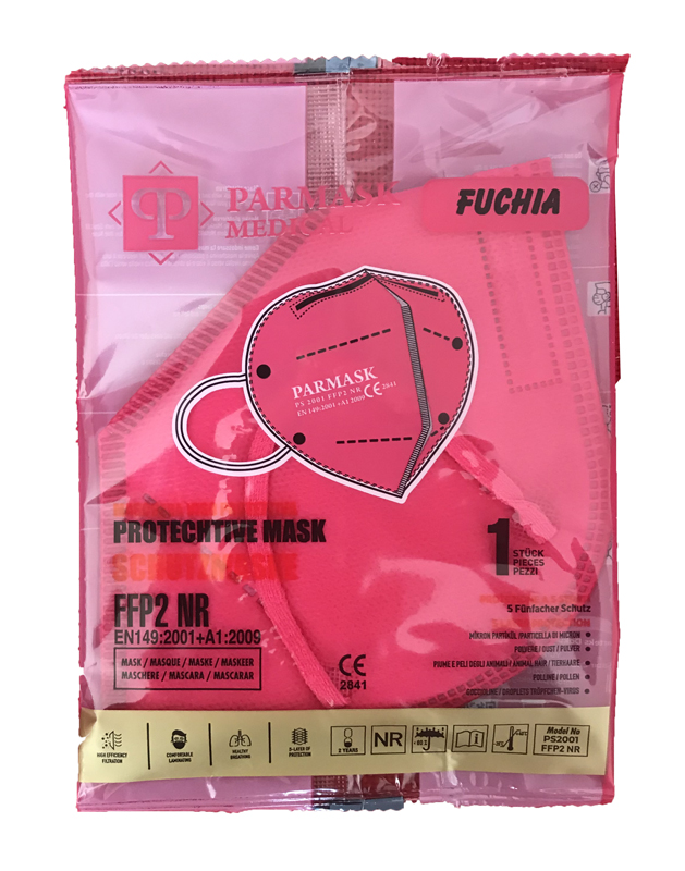MASCHERINA FFP2 PS2001 FUCSIA 1 PEZZO - farmacialombardia.it