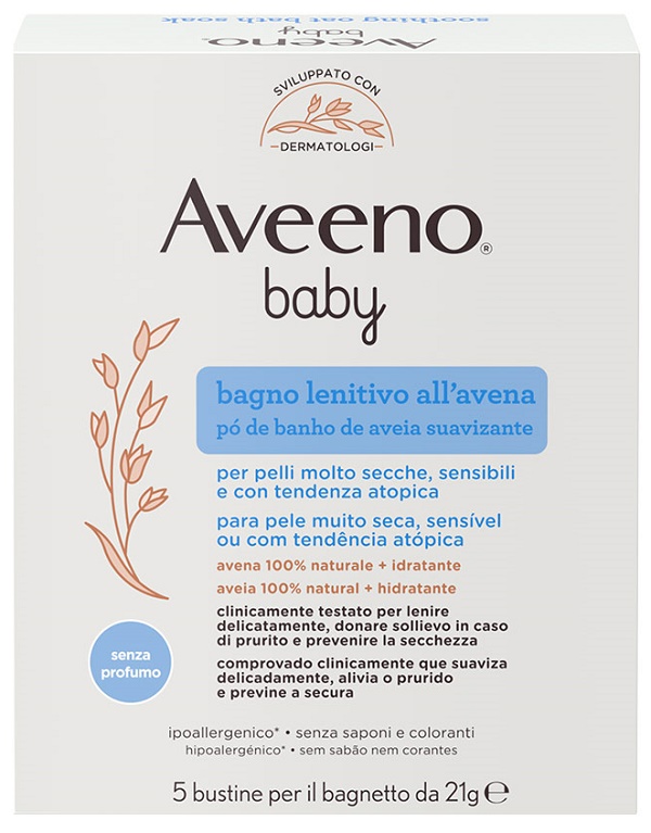 AVEENO BABY COLLOIDAL POLVERE BAGNO 5 X 21 G - farmacialombardia.it