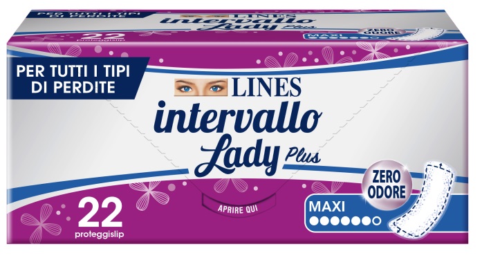 PROTEGGISLIP LINES INTERVALLO LADY PLUS MAXI 22 PEZZI - farmacialombardia.it