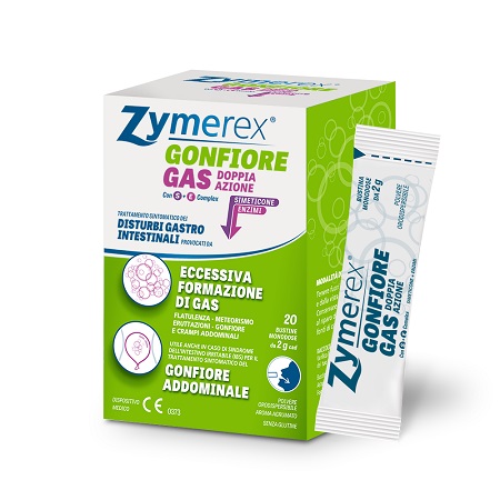 ZYMEREX GONFIORE GAS DOPPIA AZIONE CON S+E COMPLEX 20 BUSTINE MONODOSE DA 2 G - farmacialombardia.it