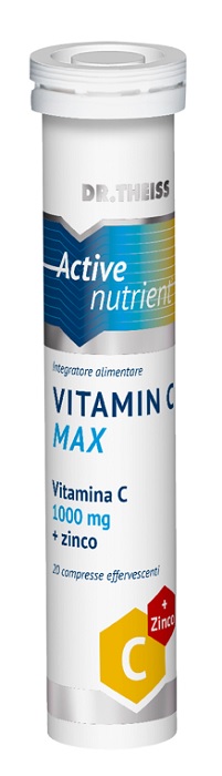 THEISS ACTIVE NUTRIENT VIT C MAX 20 COMPRESSE EFFERVESCENTI LIMONE 80 G - farmacialombardia.it