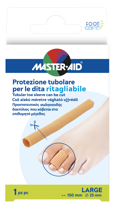 PROTEZIONE TUBOLARE MASTER-AID FOOTCARE RITAGLIABILE 15 CM 25 MM LARGE C8 - farmacialombardia.it