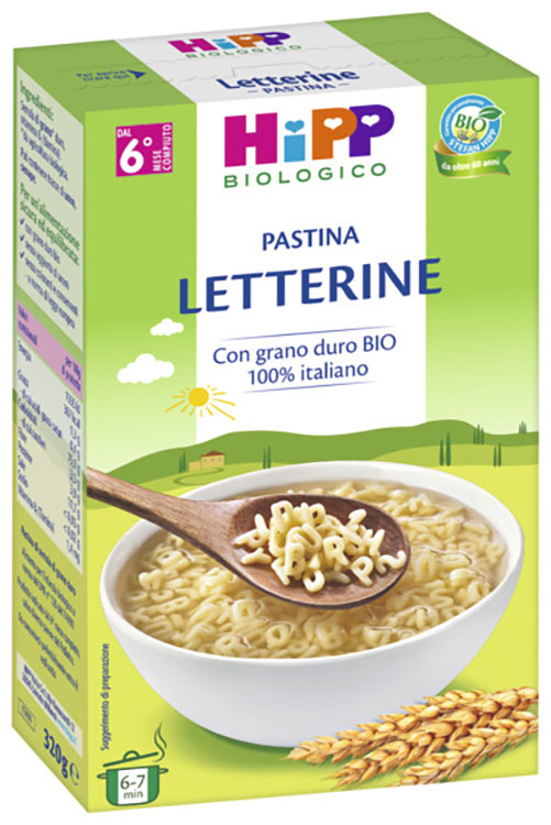 HIPP BIO PASTINA LETTERINE 320 G - farmacialombardia.it