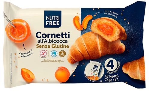 NUTRIFREE CORNETTI ALBICOCCA 4X60 G - farmacialombardia.it