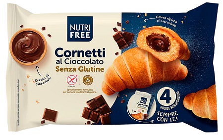 NUTRIFREE CORNETTI CIOCCOLATO 4X60 G - farmacialombardia.it