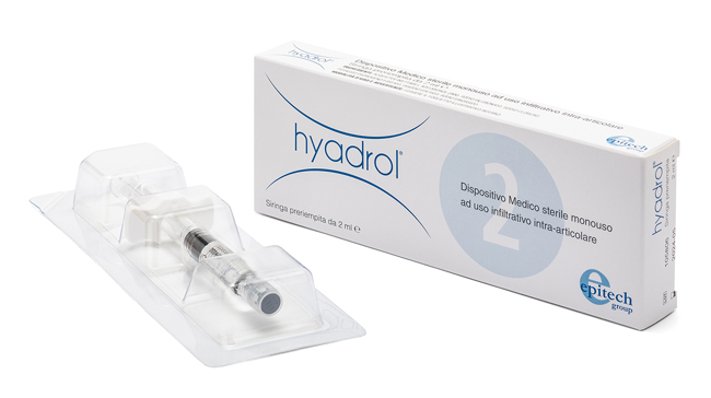 SIRINGA INTRA-ARTICOLARE HYADROL CON ACIDO IALURONICO 1% E ADELMITROL 2% CAPACITA' 2 ML - farmacialombardia.it