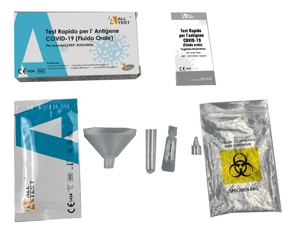 TEST ANTIGENICO RAPIDO COVID-19 ALLTEST AUTODIAGNOSTICO DETERMINAZIONE QUALITATIVA ANTIGENI SARS-COV-2 IN CAMPIONI SALIVARI MEDIANTE IMMUNOCROMATOGRAFIA - farmacialombardia.it