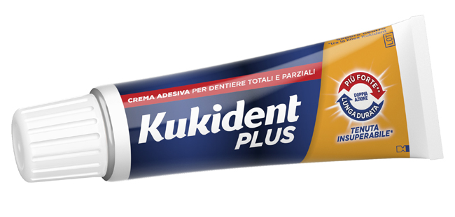 KUKIDENT PLUS DOPPIA AZIONE CREMA ADESIVA DENTIERE 40 G - farmacialombardia.it