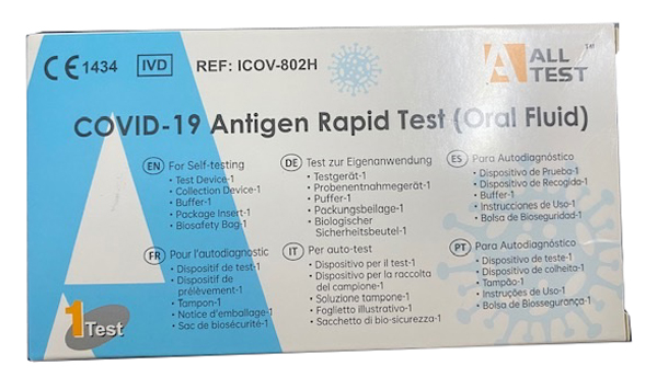 TEST ANTIGENICO RAPIDO COVID-19 ALLTEST AUTODIAGNOSTICO DETERMINAZIONE QUALITATIVA ANTIGENI SARS-COV-2 IN CAMPIONI SALIVARI MEDIANTE IMMUNOCROMATOGRAFIA - farmacialombardia.it