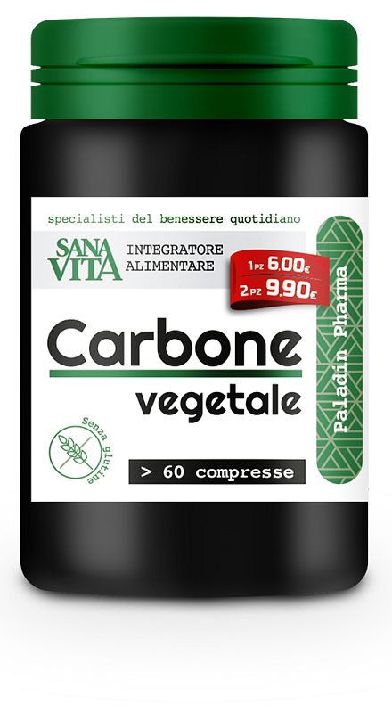SANAVITA CARBONE VEGETALE 60 COMPRESSE - farmacialombardia.it