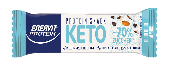 ENERVIT PROTEIN KETO SNACK COCCO CHOCO ALMOND 35 G - farmacialombardia.it