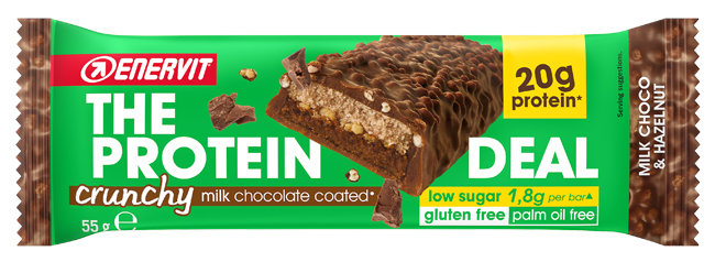 ENERVIT PROTEIN DEAL MILK CHOCO & HAZELNUT 55 G - farmacialombardia.it