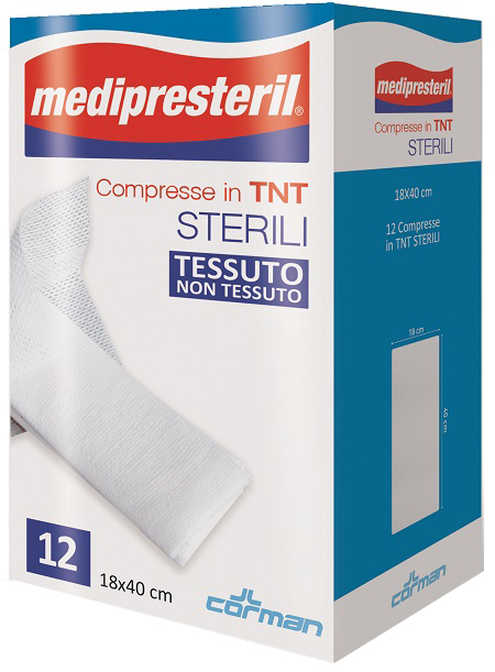 COMPRESSE STERILI TNT MEDIPRESTERIL 18X40 CM 12 PEZZI - farmacialombardia.it