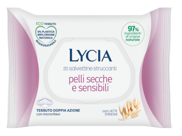 LYCIA SALVIETTINE STRUCCANTI PELLI SECCHE E SENSIBILI 20 PEZZI - farmacialombardia.it