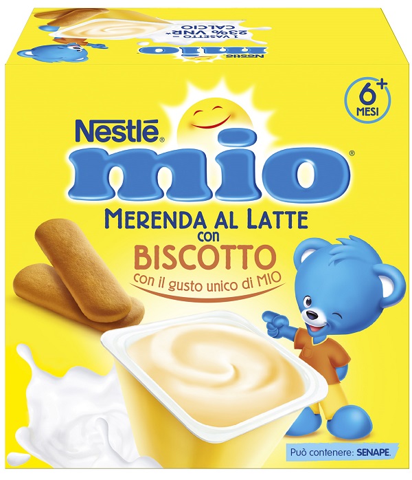 MIO MERENDA AL LATTE BISCOTTO 4 PEZZI DA 100 G - farmacialombardia.it