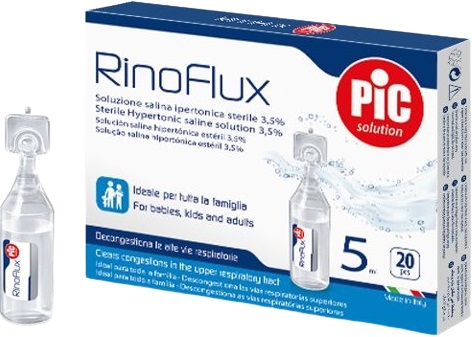 RINOFLUX SOLUZIONE IPERTONICA NASALE PIC 20 FIALE 5 ML - farmacialombardia.it