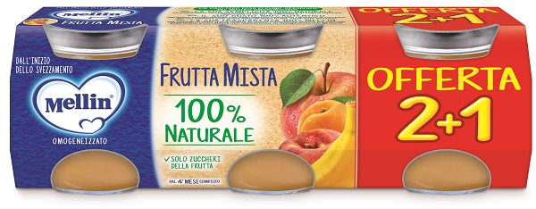 MELLIN OMOGENEIZZATO FRUTTA MISTA 3 PEZZI DA 100 G - farmacialombardia.it