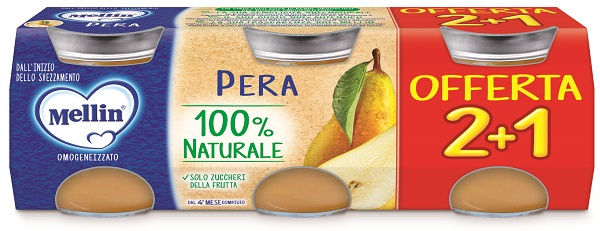 MELLIN OMOGENEIZZATO PERA 3 PEZZI DA 100 G - farmacialombardia.it